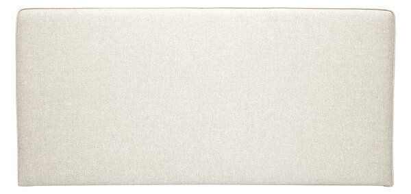 Testata letto a muro in tessuto beige L160 cm LILY