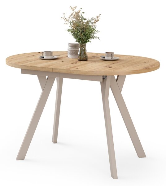Tavolo ovale allungabile ALMO Rovere Artisan / gambe cashmere