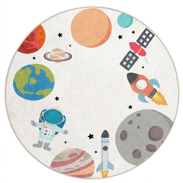Tappeto da gioco per bambini lavabile ø120 cm Space Trip – Mila Home
