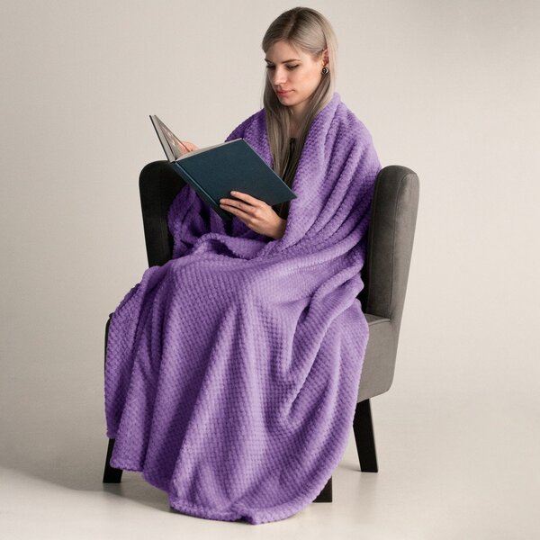 Coperta in microfibra viola, 150 x 200 cm Henry - DecoKing