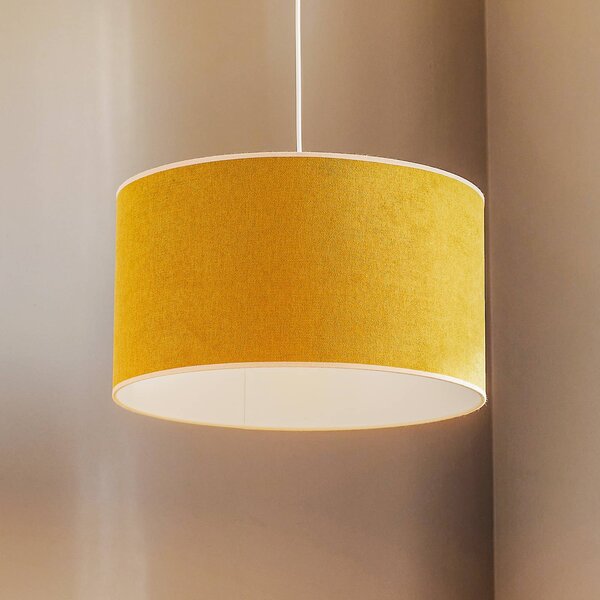 Lampada a sospensione Pastell Roller Duolla, dimmerabile, Giallo / Arancione, Soggiorno / Sala da pranzo, Tessuto / Stoffa / Seta, Giovanile, Lampada a sospensione