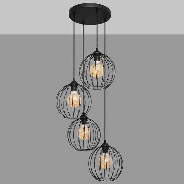 Lampada a sospensione Cumera HELAM, dimmerabile, Nero, Soggiorno / Sala da pranzo, Metallo, Moderno, Lampada a sospensione