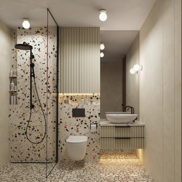 Plafoniera beige in ceramica con paralume in vetro ø 12 cm Farsa – Sollux