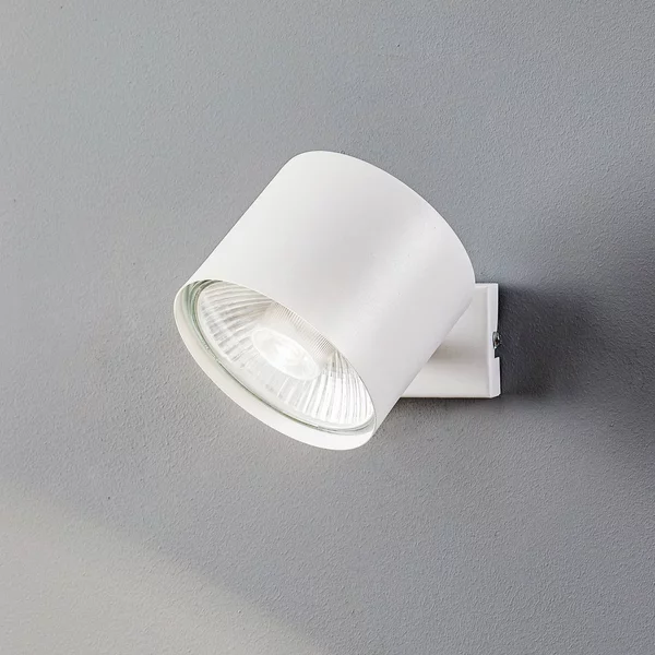 Faretto da parete Bot, bianco, orientabile Bot ALDEX, dimmerabile, Bianco / Opale, Soggiorno / Sala da pranzo, Metallo, Faretto