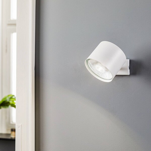 Faretto da parete Bot, bianco, orientabile Bot ALDEX, dimmerabile, Bianco / Opale, Soggiorno / Sala da pranzo, Metallo, Faretto