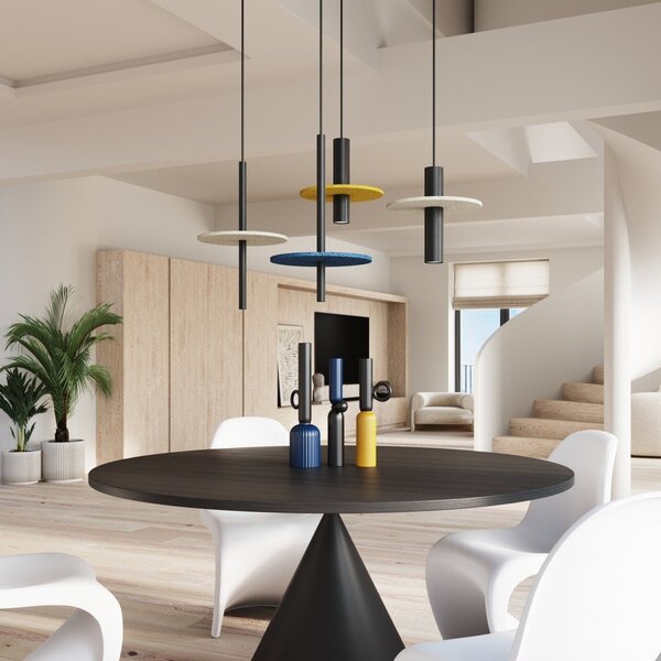 Lampadario nero/beige in metallo ø 30 cm Rilu – Sollux