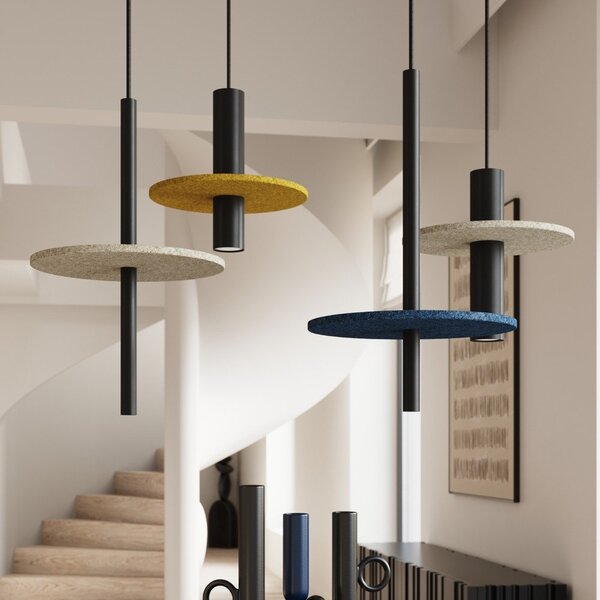 Lampadario nero/beige in metallo ø 30 cm Rilu – Sollux