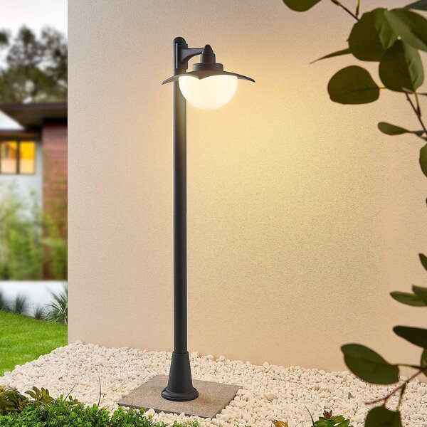 Lampioncino da giardino Elinda Lindby, dimmerabile, Nero, Alluminio, Campagna / Rustiche, Lampada da esterni