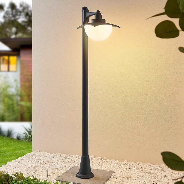 Lampioncino da giardino Elinda Lindby, dimmerabile, Nero, Alluminio, Campagna / Rustiche, Lampada da esterni