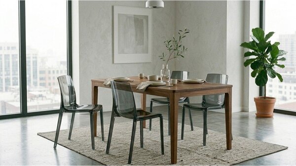 Sedia da pranzo grigia in plastica Adele – Bizzotto