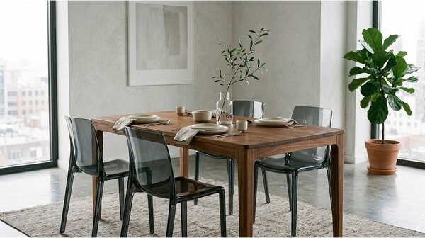 Sedia da pranzo grigia in plastica Adele – Bizzotto