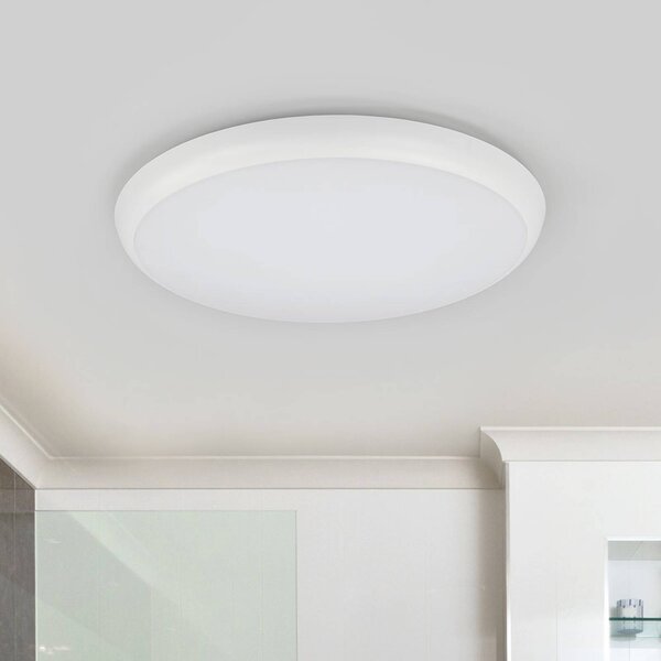Plafoniera a LED Augustin Arcchio, Bianco / Opale, Bagno, Plastica, Moderno, Plafoniera LED