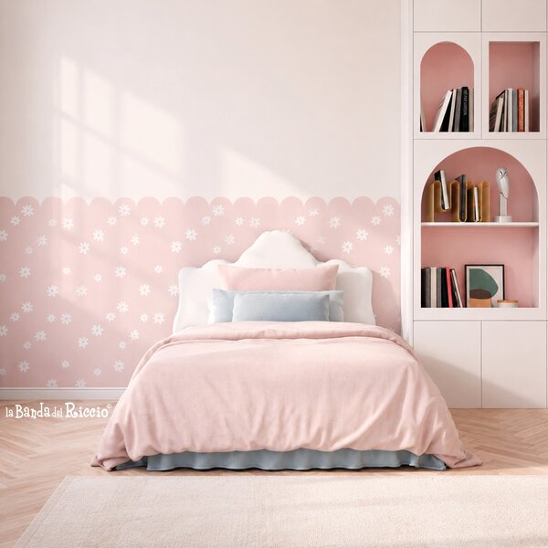 Tutte le decorazioni murali Boiserie Smerlata con margherite autoadesiva - Adesivi Murali per Bambini