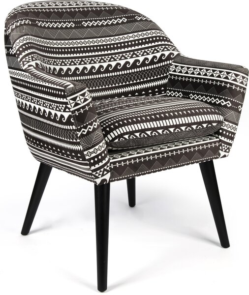Poltrona Excelsa Etnico in poliestere e multistrato 70,5x65x83 cm multicolore