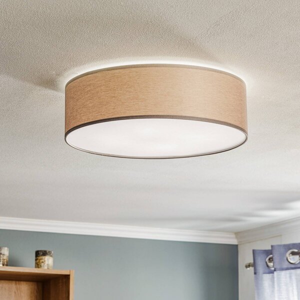 Plafoniera soffitto Rondo TK Lighting, dimmerabile, Marrone / Ruggine, Camera da letto, Tessuto / Stoffa / Seta, Moderno, Plafoniera