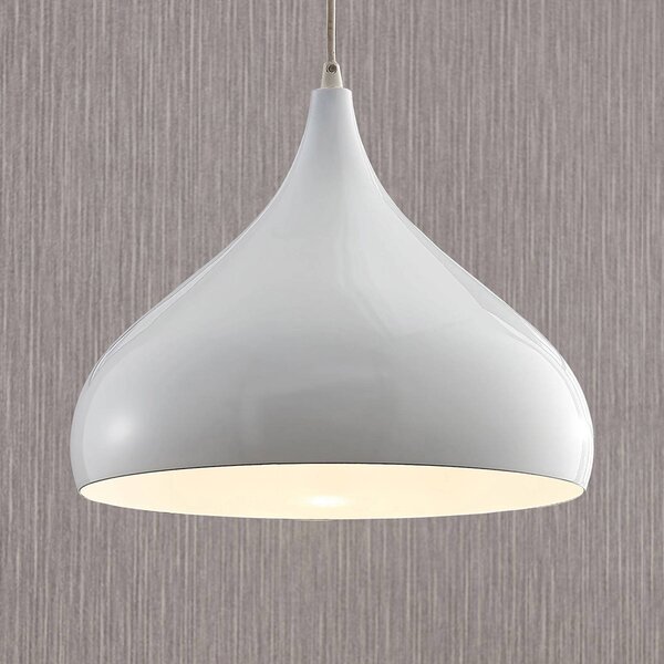Lampada a sospensione Ritana Lindby, dimmerabile, Bianco / Opale, Soggiorno / Sala da pranzo, Alluminio, Moderno, Lampada a sospensione