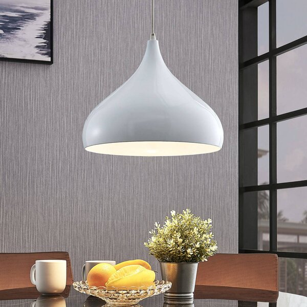 Lampada a sospensione Ritana Lindby, dimmerabile, Bianco / Opale, Soggiorno / Sala da pranzo, Alluminio, Moderno, Lampada a sospensione