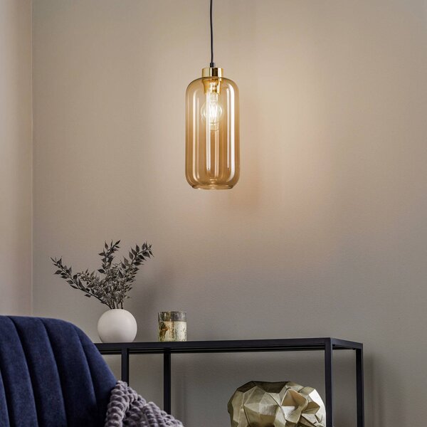 Lampada a sospensione in vetro Marco Green TK Lighting, dimmerabile, Marrone / Ruggine, Soggiorno / Sala da pranzo, Vetro, Moderno, Lampada a sospensione