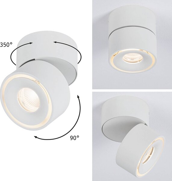 Paulmann Spircle faretto LED bianco satinato, Bianco / Opale, Soggiorno / Sala da pranzo, Alluminio, Moderno