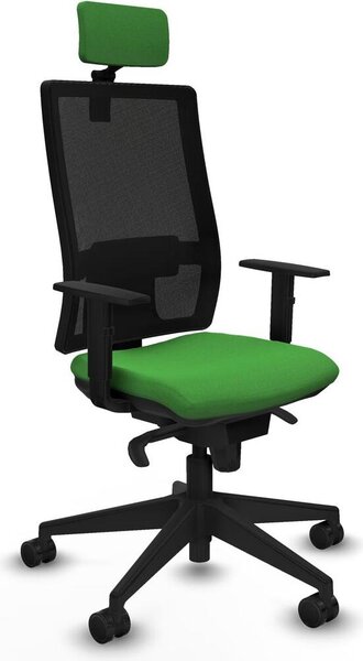 Sedia da ufficio Piqueras y Crespo, modello 1D066N2, colore verde