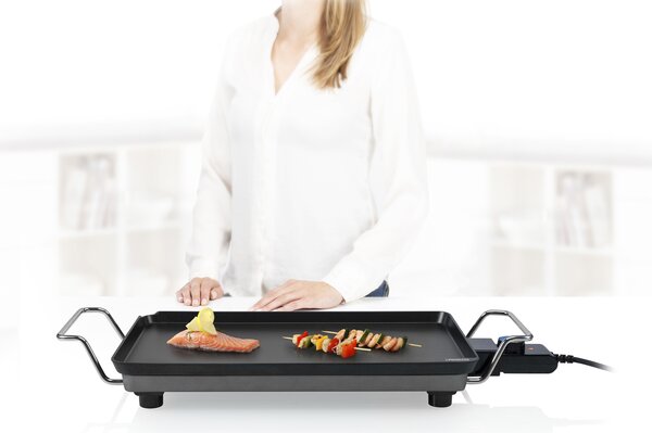 Griglia elettrica Teppanyaki, superficie di frittura 46x26cm griglia da tavolo, 2000Watt
