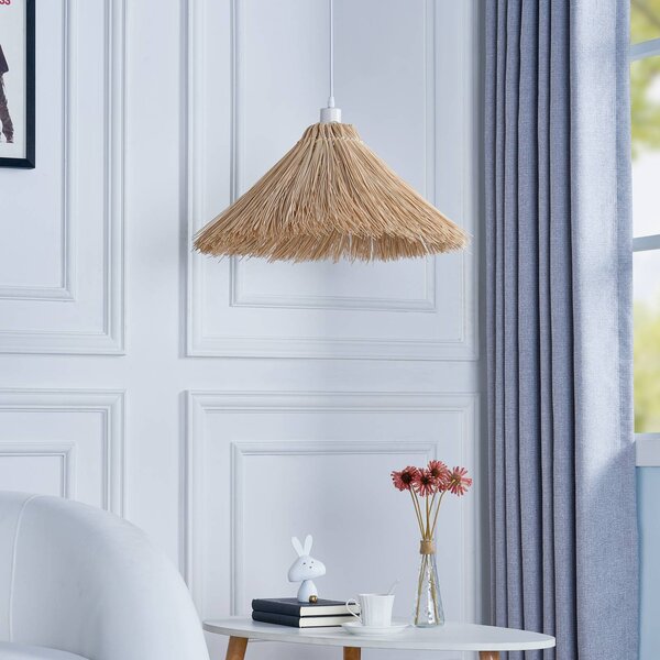 Lampada a sospensione Borys Lindby, dimmerabile, Legno chiaro, Soggiorno / Sala da pranzo, bambù, Campagna / Rustiche, Lampada a sospensione