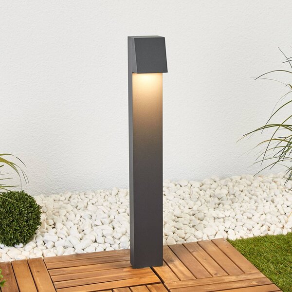 BEGA Lampioncino da giardino 77237K3, Alluminio / Grigio / Zincato, Alluminio, Moderno, Lampada LED da esterni
