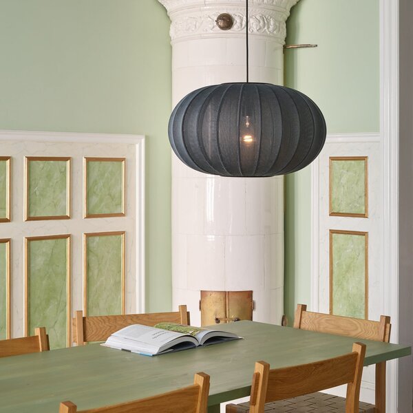 Lampada a sospensione Made By Hand, Knit-Wit 57, dimmerabile, Nero, Soggiorno, Tessuto / Tessile, Scandinavo