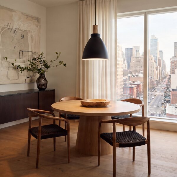 Lampada a sospensione Lindby, Trebale, dimmerabile, Nero, Soggiorno, Metallo, Scandinavo