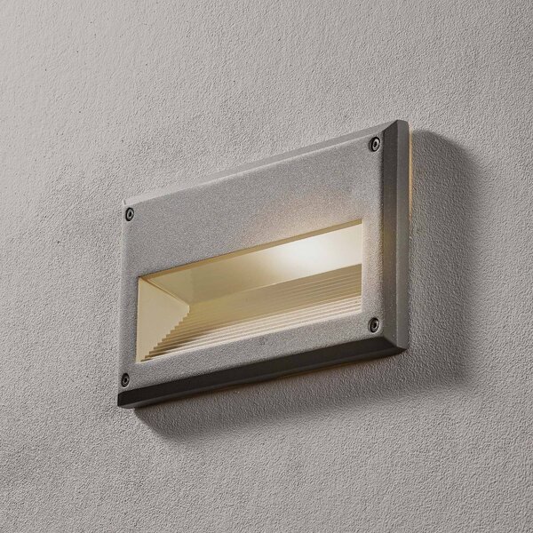 SLV Lamp. incasso a parete Brick Downunder E14 IP44 BRICK, dimmerabile, Alluminio / Grigio / Zincato, Alluminio, Moderno, Applique da esterni