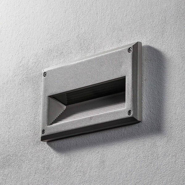 SLV Lamp. incasso a parete Brick Downunder E14 IP44 BRICK, dimmerabile, Alluminio / Grigio / Zincato, Alluminio, Moderno, Applique da esterni