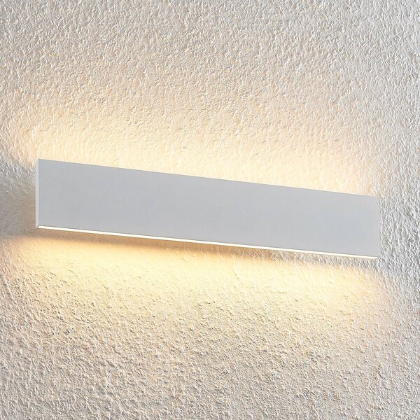 Applique da parete a LED Ignazia Lindby, dimmerabile, Bianco / Opale, Soggiorno / Sala da pranzo, Metallo, Moderno, Applique a LED