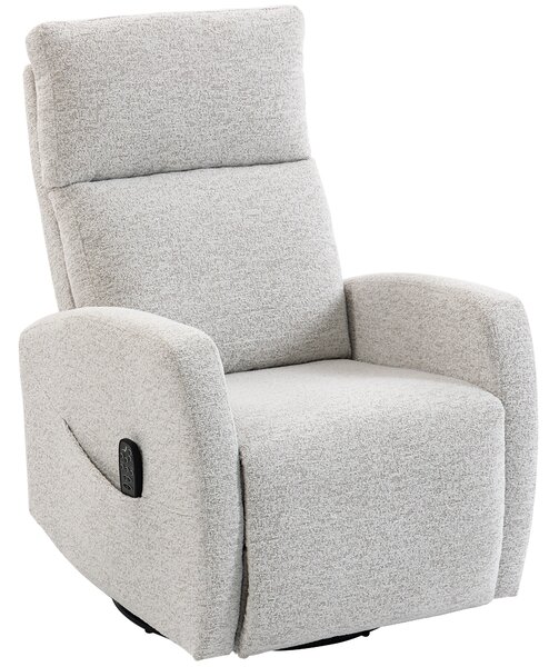 HOMCOM Poltrona Massaggiante Reclinabile con Schienale Regolabile e Rotazione 360°, 73,5x163x86 cm, Crema | Aosom Italy