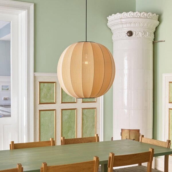Lampada a sospensione Made By Hand, Knit-Wit 45, dimmerabile, Giallo, Soggiorno, Tessuto / Tessile, Scandinavo