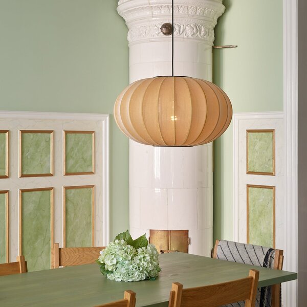 Lampada a sospensione Made By Hand, Knit-Wit 57, dimmerabile, Arancione, Soggiorno, Tessuto / Tessile, Scandinavo