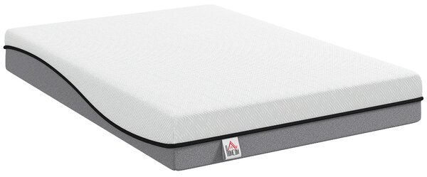 HOMCOM Materasso Matrimoniale Ergonomico, H3 Rigidità Media e 20 cm di Altezza, 200x140x20 cm, Grigio | Aosom Italy