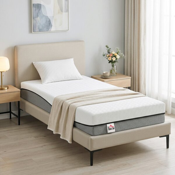 HOMCOM Materasso a molle Insacchettate, 200x90x20 cm, Grigio | Aosom Italy