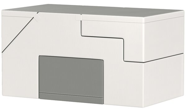 HOMCOM Gioco di Arrampicata e Scivolo per Bambini, in Pelle Sintetica e Schiuma EPE, 86x49x47 cm, Grigio | Aosom Italy