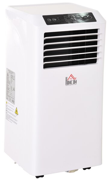 HOMCOM Climatizzatore Portatile con Telecomando, Ventilatore Copertura max. 28 m², 35.4x33.8x69.8 cm, Bianco | Aosom Italy