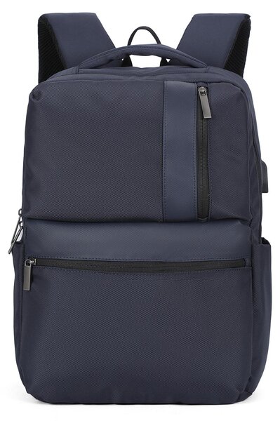 Zaino unisex Aoking, nero, in poliestere, con cerniera e scomparti multifunzionali, dimensioni 30x42 cm