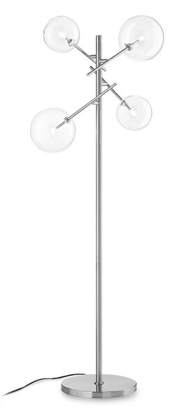 Piantana Contemporanea Equinoxe Metallo Cromo 4 Luci 2W 3000K Luce Calda