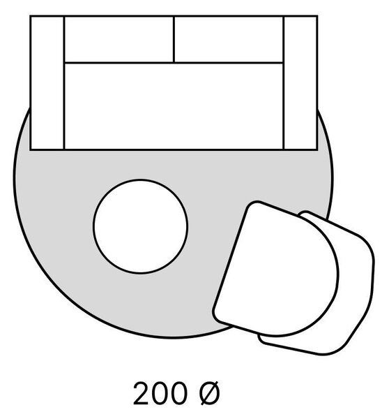 Tappeto rotondo grigio tortora in lana tessuto a mano ø 200 cm Calmio – Hanse Home