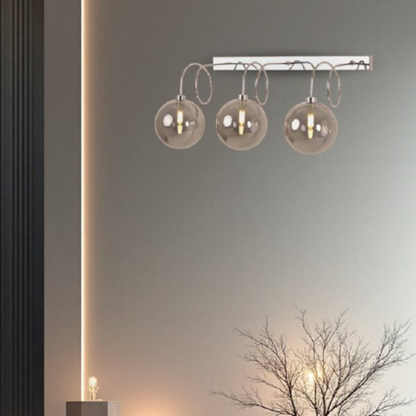 Applique moderno illuminando gina pallina ap3 g9 led metallo vetro - Illuminando