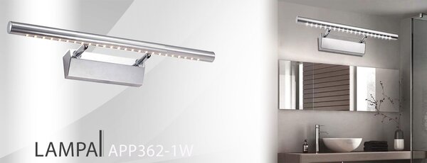 LAMPADA DA PARETE DA BAGNO LED SOPRA SPECCHIO 9W 70CM APP362-1W