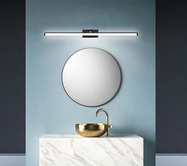 LAMPADA DA PARETE DA BAGNO LED SOPRA SPECCHIO 12W 50CM APP373-1W NERO