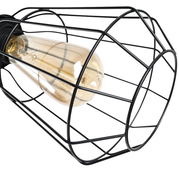 HOMCOM Lampada da terra a forma di ramo con 3 paralume regolabile base in acciaio per soggiorno Camera da letto Ufficio nero Ф36 x 165cm