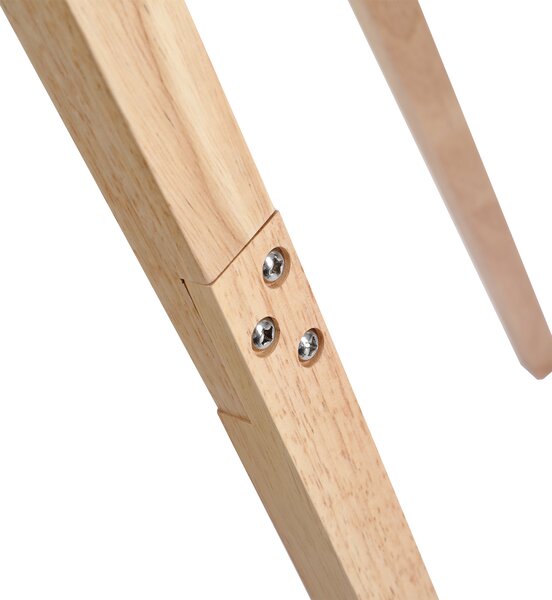 HOMCOM HOMCOM Lampada da terra treppiede in legno con lampadine E27 moderno per camera ufficio paralume beige