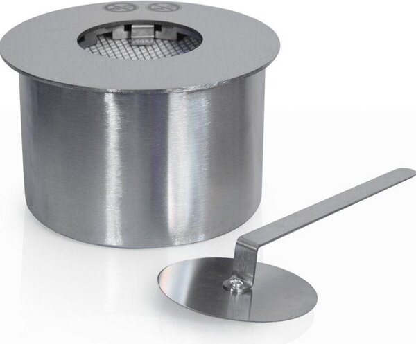 Bruciatore tondo per camino a bioetanolo biocamino inox 1,5 lt d.17 cm
