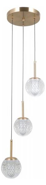ITALUX PND-40827-3-HBR-CL - Lampadario sospeso su cavo PADRI 3xG9/5W/230V dorato