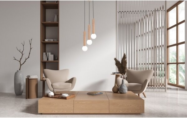 ITALUX PND-33574-3-WD - Lampadario a sospensione su cavo FILANO 3xG9/5W/230V marrone